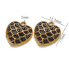 Wholesale Retro Love Shape Stainless Steel Pendant With Dragon Scale Corrugated Design And Electroplating Treatment