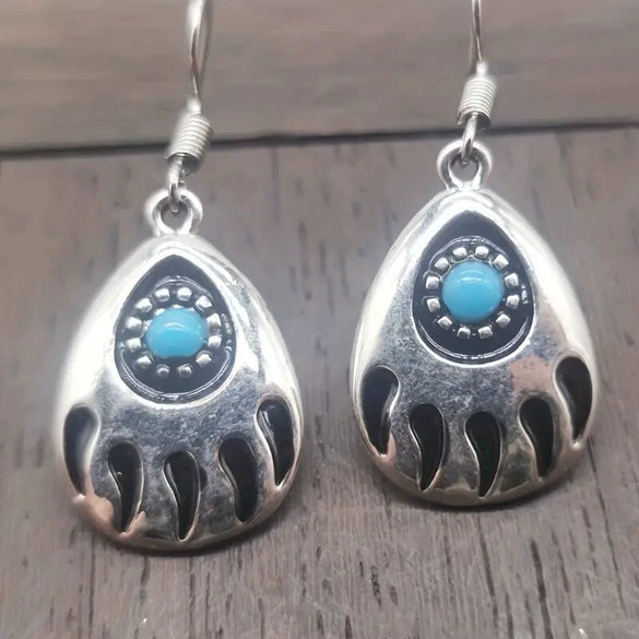 Wholesale Retro Maillard Style Alloy Earrings With Geometric And Drop Shape Design