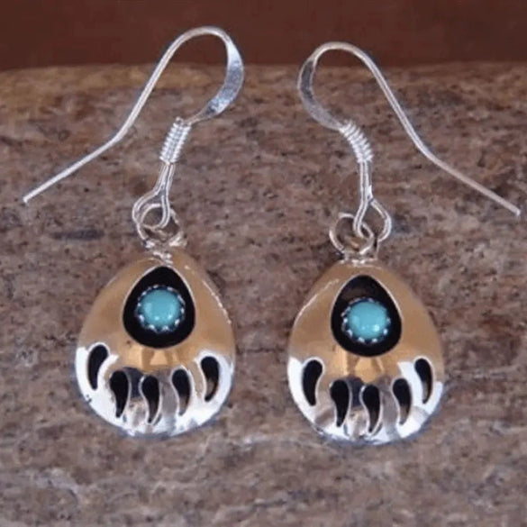 Wholesale Retro Maillard Style Alloy Earrings With Geometric And Drop Shape Design