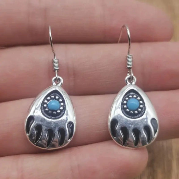 Wholesale Retro Maillard Style Alloy Earrings With Geometric And Drop Shape Design