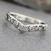 Wholesale Retro Medieval Cut Out Heart Shape Geometric Copper Ring For Women With Electroplating