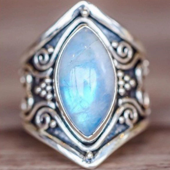 Wholesale Retro Metal Geometric Horse Eye Ring With Electroplating