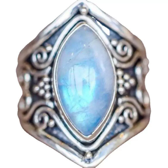 Wholesale Retro Metal Geometric Horse Eye Ring With Electroplating