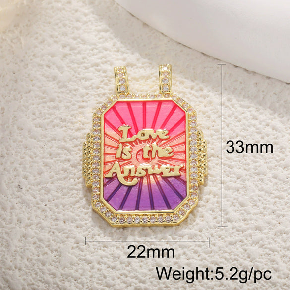 Wholesale Retro Necklace Pendant Copper With Star And Heart Shape Zirconia Design