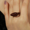 Wholesale Retro Niche Design Copper Enamel Glaze Drop Shaped Opening Ring Jewelry For Women