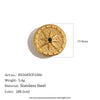 Wholesale Retro Niche Fashion Jewelry Accessories Stainless Steel 18K Goldplated Eyeshaped Faux Pearl Flower Suit Button
