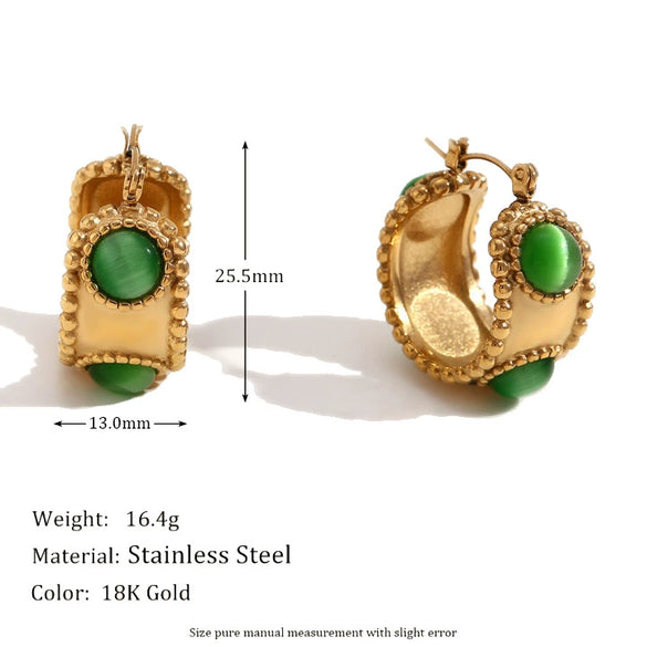 Wholesale Retro Niche High End Geometric Irregular Women's Earrings Stainless Steel 18K Gold Plated
