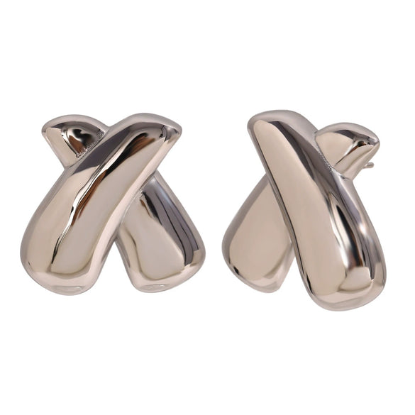 Wholesale Retro Niche High End Geometric Irregular Women's Earrings Stainless Steel 18K Gold Plated