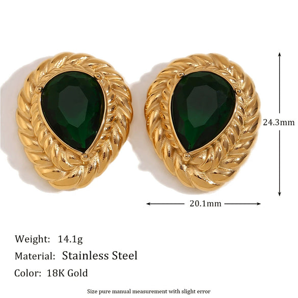 Wholesale Retro Niche High End Geometric Irregular Women's Earrings Stainless Steel 18K Gold Plated