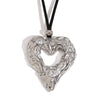 Wholesale Retro Niche Necklace Pendant With Hammer Pattern And Heart Shape Stainless Steel 18K Gold Plated