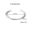Wholesale Retro Open Bracelet For Women Stainless Steel With Vacuum Real Gold Electroplating In Pvd Furnace Simple And Fashionable High End Jewelry