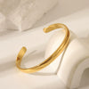 Wholesale Retro Open Bracelet For Women Stainless Steel With Vacuum Real Gold Electroplating In Pvd Furnace Simple And Fashionable High End Jewelry