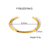 Wholesale Retro Open Bracelet For Women Stainless Steel With Vacuum Real Gold Electroplating In Pvd Furnace Simple And Fashionable High End Jewelry