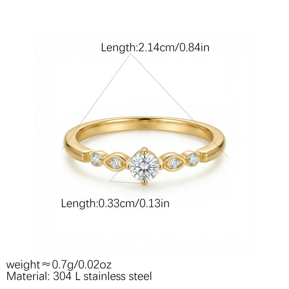 Wholesale Retro Palace Style Leaf Pattern Titanium Steel Electroplated Ring