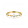 Wholesale Retro Palace Style Leaf Pattern Titanium Steel Electroplated Ring