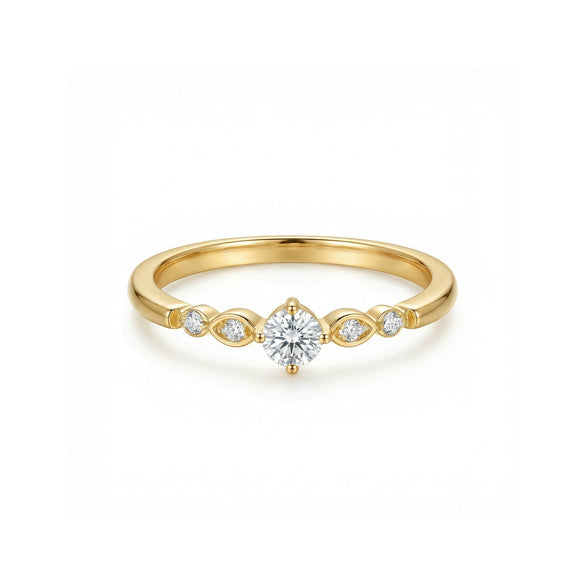 Wholesale Retro Palace Style Leaf Pattern Titanium Steel Electroplated Ring