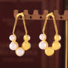 Wholesale Retro Pearl Earrings For Women Stainless Steel 18K Gold Plated High Temperament Design Simple All Match