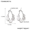 Wholesale Retro Pearl Earrings For Women Stainless Steel 18K Gold Plated High Temperament Design Simple All Match