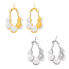 Wholesale Retro Pearl Earrings For Women Stainless Steel 18K Gold Plated High Temperament Design Simple All Match