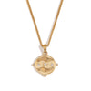 Wholesale Retro Popular Fashion Pendant Jewelry Stainless Steel Rectangular Geometric Oil Dropping Zircon Tarot Necklace With Electroplating