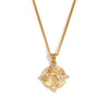 Wholesale Retro Popular Fashion Pendant Jewelry Stainless Steel Rectangular Geometric Oil Dropping Zircon Tarot Necklace With Electroplating