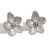Wholesale Retro Popular Women's Stainless Steel Earrings 18K Gold Plated Casting Three Dimensional Flower Studs Electroplated