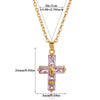 Wholesale Retro Punk Cross Stainless Steel Gold Electroplated Necklace For Unisex