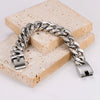 Wholesale Retro Punk Geometric Stainless Steel Polish Men's Bracelet