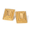 Wholesale Retro Rectangular Three Layer Geometric Stainless Steel Earrings With Electroplating