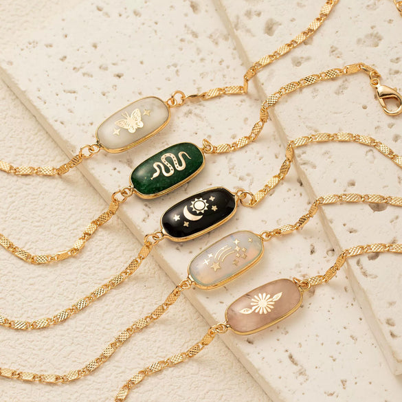 Wholesale Retro Resin Geometric Animal Hand Knit Jewelry Necklace And Bracelet
