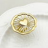 Wholesale Retro Ring Heart Shape Geometric Stainless Steel Electroplated For Women