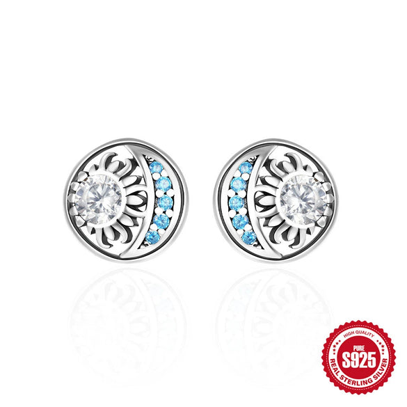 Wholesale Retro S925 Sterling Silver Love Cat Bow Flower Earrings With Geometric Pattern And Electroplating For Women