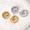 Wholesale Retro Simple Geometric Electroplated Stainless Steel Women's Earrings