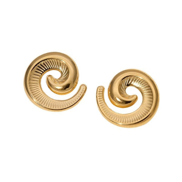 Wholesale Retro Simple Geometric Electroplated Stainless Steel Women's Earrings