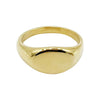 Wholesale Retro Simple Personality Oval Glossy Geometric Stainless Steel Goldplated Ring