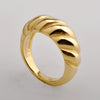 Wholesale Retro Simple Titanium Steel Casting And Electroplating Twist Personality Bread Ring For Unisex