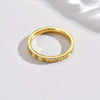 Wholesale Retro Square Stainless Steel 14k Gold Plated Zircon Rings