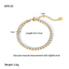 Wholesale Retro Stackable Geometric Stainless Steel 18K Gold Plated Bracelets And Bangles For Women