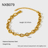 Wholesale Retro Stackable Geometric Stainless Steel 18K Gold Plated Bracelets And Bangles For Women