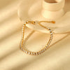 Wholesale Retro Stackable Geometric Stainless Steel 18K Gold Plated Bracelets And Bangles For Women