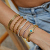 Wholesale Retro Stackable Geometric Stainless Steel 18K Gold Plated Bracelets And Bangles For Women