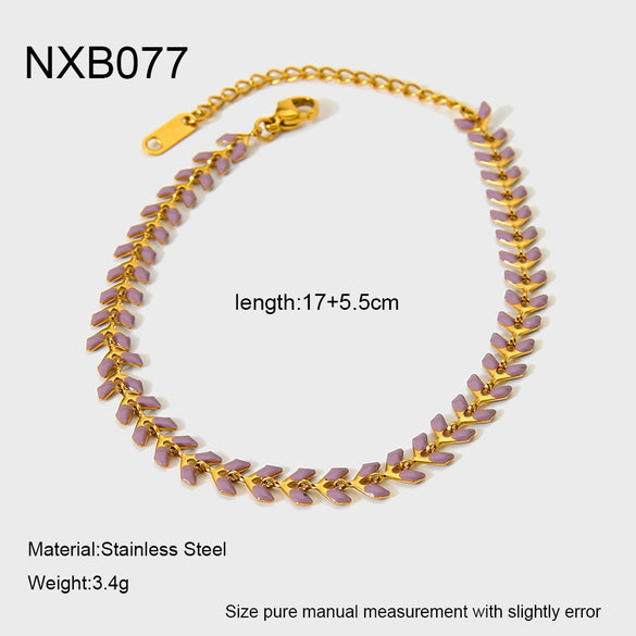 Wholesale Retro Stackable Geometric Stainless Steel 18K Gold Plated Bracelets And Bangles For Women