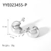 Wholesale Retro Stainless Steel Earrings With Letters Numbers Text Pattern 18K Gold Plated By Vacuum Real Gold Electroplating In Pvd Furnace For Women