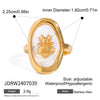 Wholesale Retro Stainless Steel Gemstone Ring For Women With 18K Gold Plated And Geometric Design Set With Precious Stones