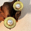Wholesale Retro Stainless Steel Geometric Round Heart Shape Electroplated Earrings For Couple