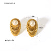 Wholesale Retro Stainless Steel Niche Design Irregular Ear Studs For Women 18K Gold Plated With Vacuum Real Gold Electroplating In Pvd Furnace