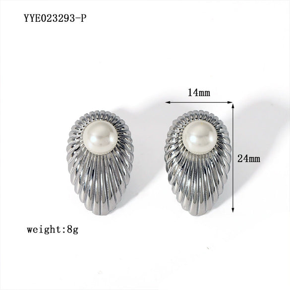 Wholesale Retro Stainless Steel Niche Design Irregular Ear Studs For Women 18K Gold Plated With Vacuum Real Gold Electroplating In Pvd Furnace