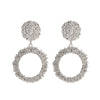 Wholesale Retro Style Alloy Geometric Large Circle Earrings With Electroplated Treatment For Women