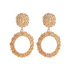 Wholesale Retro Style Alloy Geometric Large Circle Earrings With Electroplated Treatment For Women