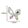 Wholesale Retro Style Butterfly Shaped Micropaved Zircon Titanium Steel Piercing Jewelry For Women